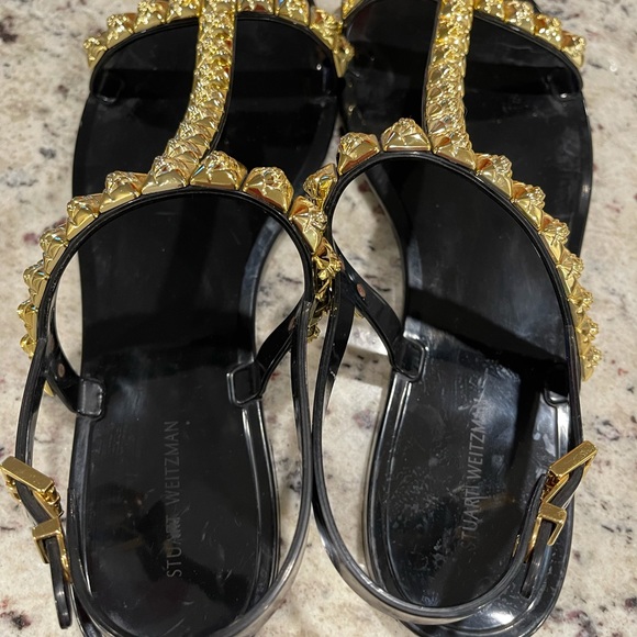 Stuart Weitzman Jaide Jelly Flat Sandals - Picture 3 of 5